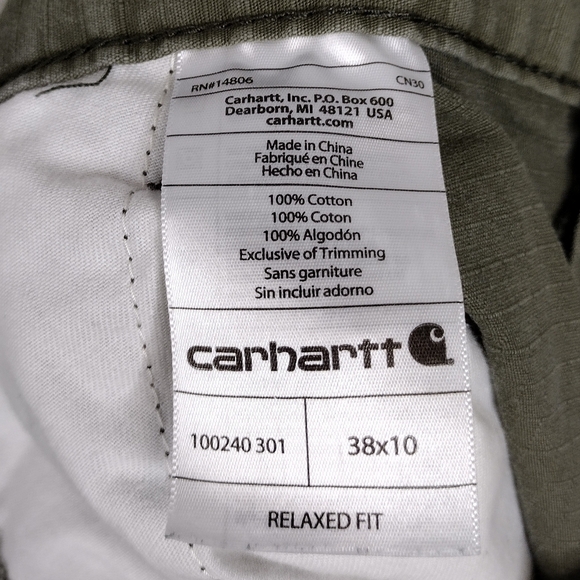 Carhartt Men's Outdoor Hiking Travel Relaxed Fit Casual Short Sz 38 - Picture 12 of 12